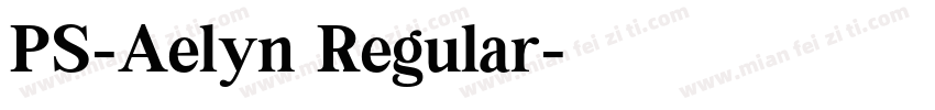 PS-Aelyn Regular字体转换